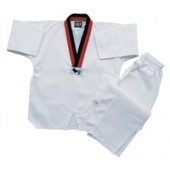 7.5 oz Rood / Zwart middengewicht Tae Kwon Do Sets